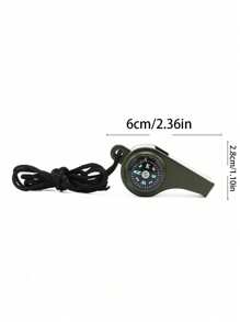 1pc/2pcs/4pcs Outdoor Survival Whistle With Compass & Thermometer 3-In-1, Emergency Whistle For Referee, Sports