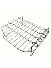 Stainless Steel Air Fryer Rack, Polished Surface - Double Layer Grill And Steam Rack, Suitable For Oven, Microwave Baking - Multifunctional Kitchen Accessories For Cooking And Grilling, Stainless Steel Air Fryer Accessories, Double Layer Rack And Skewer, Multipurpose Grilling And Baking Tools, Dishwasher Friendly, Compatible With Most Air Fryers