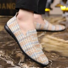 Mocassini da uomo taglie forti, scarpe casual traspiranti, scarpe da guida con suola morbida fatta a mano, mocassini da cerimonia, scarpe piatte, scarpe in pelle a punta, scarpe in pelle piatte - Castano - Visualizzare 6