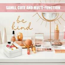 Black 26 Letter Printed White Travel Jewelry Box Jewelry Travel Storage Bag Small Jewelry Box Bridesmaid Gift Box Mini Storage Box