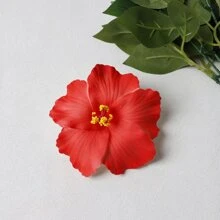 1 Stück Damen Hibiskus Blumen Deko Mode Alligator Haarspange für Haardekoration, Bohemien Krallenhaarklammern, Haarspangen