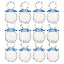 12 Carriage Candy Boxes - Transparent Plastic Makes Them Shinier - Gift Containers, Blue And Pink Can Better Blend Into Various Occasions, Suitable For Decorating Parties And All Kinds Of Events