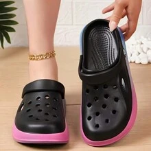 Women's Summer Perforated Shoes, Gradient Style, Anti-Slip, Wear-Resistant And Breathable, Fashionable