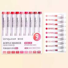 9/144pcs Morandi Acrylic Paint Pens Soft Brush Tip, Calligraphy Markers For Lettering, Card Making, Rocks Painting, Wood, Fabric, Canvas, Ceramic, Glass, DIY Art Crafting, School Supplies