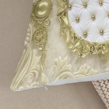 2pcs Bohemian Pillow Covers, Vintage Minimalist Luxury Cushion Covers With Pearl And Retro Floral Patterns, Suitable For Living Room And Bedroom Sofa And Chair (Pillow Insert Not Included), 45x45cm. - Yellow - View 11