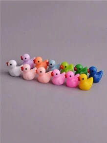 10/20/30/50/100/150/200 piezas Figuritas pequeñas de patos de resina miniatura de plástico pequeña para decoración de casa de muñecas, jardín de hadas, paisaje y acuario