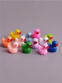 10/20/30/50/100/150/200 piezas Figuritas pequeñas de patos de resina miniatura de plástico pequeña para decoración de casa de muñecas, jardín de hadas, paisaje y acuario