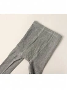 2pcs Girls Kids Striped Leggings, Solid Black And Grey, Cable Knit Pattern Footed Tights With Cute Rabbit Decor, Comfortable & Versatile For Daily Wear, Suitable For Spring, Autumn, All Season - Multicolor - View 10