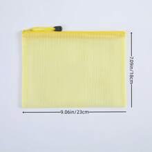 1pc/5pcs Zipper Bag Plastic Zipper Bag A5 Multifunctional Waterproof File Bag With Secure Zipper And Reinforced Seams, Suitable For Organizing Office, School Supplies, Pens And Accessories - Great For Travel, Commuting And Daily Use, Storage For Travel Accessories, Receipts,Back To School