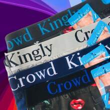 Men's Smooth And Soft Boxer Shorts, 3 Pieces With Human Print Design, Cotton Kiss And Soft