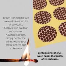 42/84/126 Count 1" Adhesive DIY Candle Striker Paper Stickers, Circle Match Striker Stickers, Bumble/Dotted Pattern Paper Strike Paper With Adhesive, Pre-Cut For Easy Lighting, Ideal For Jars, Candles & Stick Boots, DIY Crafts ,Self-Adhesive Striker Sticker Paper, Pre-Cut Self-Adhesive Striking Stickers For Candle Jars, DIY Crafts, Candle Accessories - Christmas, Thanksgiving, Valentine's Day, Diwali