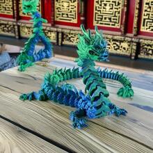 1pc Unique 3D Printed Dragon Sculpture - Flexible, No-Power Needed Plastic Home Decor & Collectible Figurine - Ideal Gift For Friends