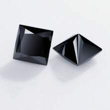 100% Moissanite Black D Color Princess Cut VVS1 Moissanite Stone Loose With GRA Certificate - Black - View 3