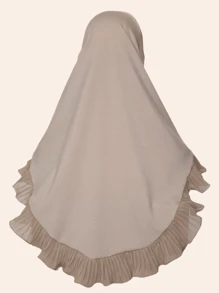 1pc Women's Fashion Crystal Linen Blend Soft Fabric Headscarf, Chiffon Crinkle Hem Headwrap, Style, Suitable For All Seasons