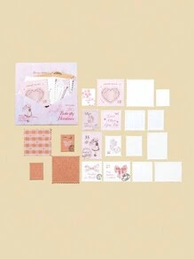 MOCARD 20 miếng/gói nhãn dán tem nổi cổ điển, nhãn dán thẩm mỹ sáng tạo để làm sổ lưu niệm, đồ trang trí tự làm, quà tặng ngày lễ, văn phòng phẩm cá nhân hóa, đồ dùng học tập, đồ dùng học tập, trở lại trường - Hồng - Xem 10