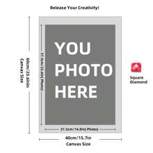 Customize Diamond Art Painting,Customized Painting Kits For Adults & Kids,Full Round 5D DIY Personalized Art,Customized Private Picture Arts Craft Decor Family, Mom, Dad, Kids, Dog, Friends, Loves,Wedding Photos(Round Diamond) 1pc Ornamental - Multicolor - View 22