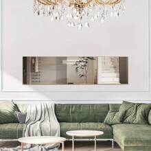59"X16" Full Length Golden Mirror With Stand, Floor Mirror With Aluminum Alloy Frame For Bedroom, Standing Full Body Mirror With Shatter-Proof Glass For Wall, Living Room - Golden Color - View 9