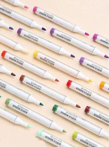 9/144pcs Morandi Acrylic Paint Pens Soft Brush Tip, Calligraphy Markers For Lettering, Card Making, Rocks Painting, Wood, Fabric, Canvas, Ceramic, Glass, DIY Art Crafting, School Supplies