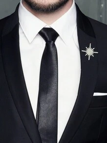 1 件韩国时尚西装胸针，时尚法式衬衫领针，链式领夹流苏星星流星符号胸针，适合女士外套