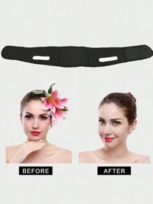 Face Lift Bandage, Breathable Facial Shaping Bandage - Black - View 5