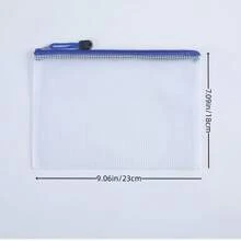 1pc/5pcs Zipper Bag Plastic Zipper Bag A5 Multifunctional Waterproof File Bag With Secure Zipper And Reinforced Seams, Suitable For Organizing Office, School Supplies, Pens And Accessories - Great For Travel, Commuting And Daily Use, Storage For Travel Accessories, Receipts,Back To School