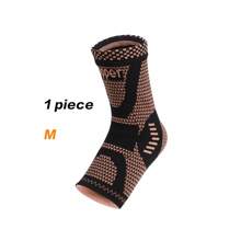 1pc Adjustable Copper Ankle Support Brace, Compression Sleeve For Basketball, Soccer And Hiking Sports Gym Accessories