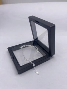 1 件纯银手链，时尚设计，简约小巧精致奢华珠宝 - 銀色 - 查看 3