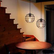 Oval Birdcage Lampshade Retro Industrial Black Creative Metal Wire Cage Diy Decorative Ceiling Lighting Suitable For Bedroom, Dining Room, Living Room, Kitchen Island E27 With Lamp Holder Accessories (Excluding Bulb/Socket) Only 1 Lampshade ≈18cm/7.09inch Gifts Birthday Graduation