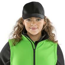 Result Genuine Low Profile Baseball Cap (Black) - 210gsm 100% Polyester - Black - View 2