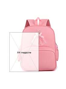 1 pieza Mochila multifuncional de gran capacidad con bordado personalizado, falda estilo vestido lindo, adecuada para niñas, estudiantes de primaria y secundaria, para baile latino, viajes al aire libre, fiestas, uso diario, y como regalo exclusivo de días festivos para familia y amigos