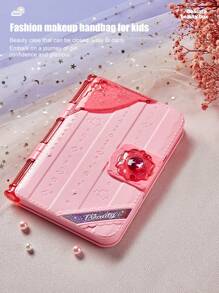 Mädchen Kunststoff Makeup Geschenkset: Rosa Notizbuch, Kunststoff Makeup Spielzeug Box. Spielzeug Geschenk (Farbe/Platzierung zufällig)