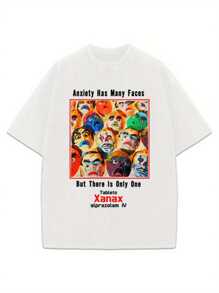 [Unique Patterns Xanax Fashion T-Shirt! Xanax Is Not Just About Wearing But Also The Fashion Attitude Of A T-Shirt! Unique Patterns And Colors Show Your Extraordinary Taste! - màu đen - Xem 1