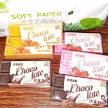 6pcs/2pcs Silky Chocolate Scented Erasers, High-Quality Stationery, Candy Fragrance, Clean No Crumbs - Multicolor - View 4
