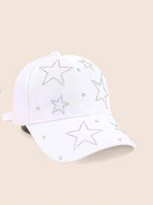 1 件装少女铆钉星星棒球帽太阳帽