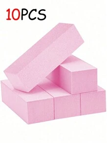 20pcs Nail Buffer Block, Medium/Fine Grit 100/180 Finishing Buffers For Acrylic Nails Gel Polish Nails, 3 Way Professional Pedicure Manicure Buffer Kits - Pink - View 9