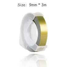 1 Stück 9mm mehrfarbiges 3D Prägeetikettenband für Prägeemaschinen, PVC Etiketten DYMO 12965 Motex E101 E-101 E-303 0.47" 3D Prägeband für DYMO Prägeemaschinen, PVC Etiketten, DYMO Band für Motex E101