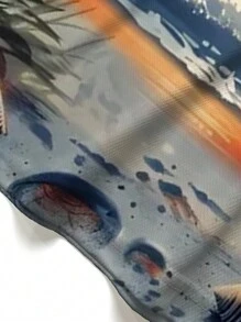 Explosive Men's T-Shirt Graphic Independent Yen Collar 3D Printed Men's Short Sleeve Europe And The United States - Multicolor - View 4