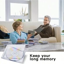 Set de 5 cajas cuadradas transparentes de PP para almacenamiento de CD/DVD, cajas transparentes, solución de almacenamiento de CD/DVD, esencial para fans - Multicolor - Ver 3