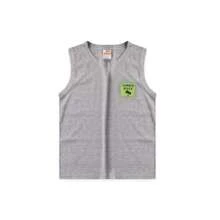 Boys' Plain Applique Tank Top Set Size 1 To 14 Years - Xám - Xem 3