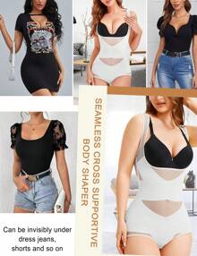 Body Moldeador Sin Costuras.Control Abdomen, Levanta Glúteos, Faja Colombiana. - Negro - Ver 3