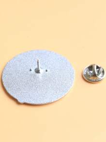 1 pieza Broche de solapa personalizado de sistema solar de metal con goteo, insignia de moda adecuada para mochilas, ropa y accesorios, para todas las estaciones - Multicolor - Ver 4