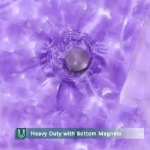 1 bucată perdea de duș pentru baie EVA 3D transparentă cu design ochi de pisică, dimensiune 180cm X 180cm Decor baie pentru casă - Violet - Vizualizare 5