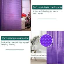 1 bucată perdea de duș pentru baie EVA 3D transparentă cu design ochi de pisică, dimensiune 180cm X 180cm Decor baie pentru casă - Violet - Vizualizare 7
