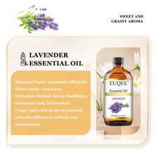 PHATOIL 1pc 118ml/4.0Fl.Oz Lavender Essential Oil Large Capacity Pure With Glass Dropper For Skin, Diffuser, Aromatherapy, Cleaning, Soap Candle Making Lavender, Vanilla, ,Jasmine, Eucalyptus, Peppermint, Sandalwood, Frankincense, Sweet Orange, Ylang Ylang, Lemon, Rose, Bergamot, Tea Tree, Lemongrass, Patchouli, Rosemary, Citronella, Cinnamon, Chamomile, Myrrh, Vetiver