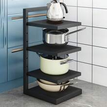 One Pot Rack, Stainless Steel Pot Rack Under Sink, Stable Multi-Tier Rack, Easy To Install And Adjustable Storage Organizer For Pots And Pans, Kitchen Organizer And Storage Rack, Kitchen Accessories