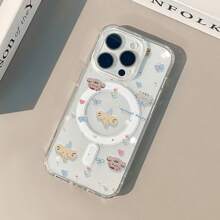 Cartoon Small Animal Design Phone Case Supports Wireless Charging Suitable For IPhone 16 15 14 13 12 11 Pro Max - 無色 - 查看 3