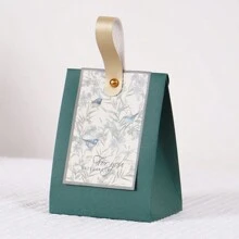 10 Stücke kleine Hochzeits-Party Gastgeschenk Boxen Süßigkeiten Verpackung Schokoladen Geschenkboxen zum Befüllen Braut Geburtstag Dusche Buchstaben Blumen Design als Dankeschön für Gäste Geburtstag - große vertikale Box - Übersicht 13