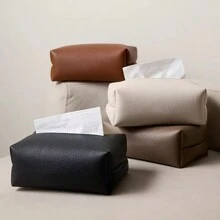 Stylish And Minimalist Leather Tissue Box - Perfect For Home And Commercial Use, Featuring An Elegant Design For Living Rooms, Hotels, And Restaurants. Practical Napkin Storage Pouch To Elevate Your Space Decor Home Bathroom Decor Bathroom Organizer Fall Decor Back To School