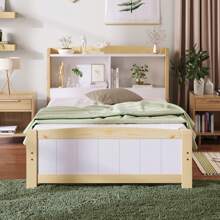 Versatile 3FT Solid Wood Single Bed: Shelves & Storage Headboard, For All Ages - Multicolor - View 4