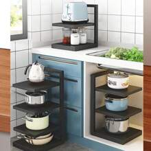 One Pot Rack, Stainless Steel Pot Rack Under Sink, Stable Multi-Tier Rack, Easy To Install And Adjustable Storage Organizer For Pots And Pans, Kitchen Organizer And Storage Rack, Kitchen Accessories